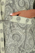 Loose fit jacket in printed cotton with side slits